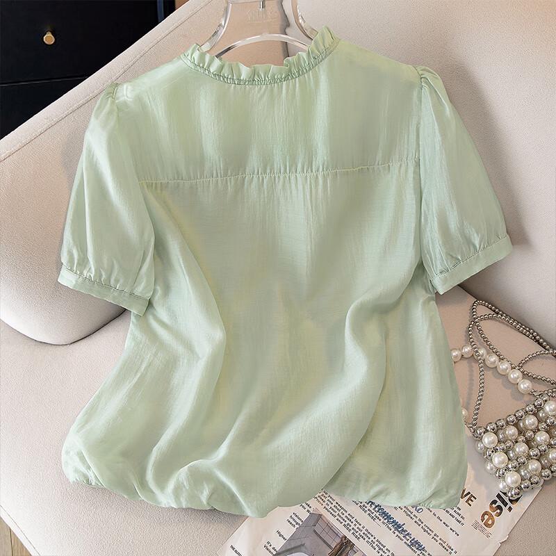 Women's New Chinese Style Loose Fit Short Shirt