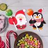50-500PCS Christmas Candy Gift Packaging Festive Decorative Paper Card Santa Claus Penguin Card Gift Accessory Party Supplies