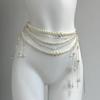 Spiritual flower pearl multi-layer tassel belt, body chain, light luxury and exquisite outer layer belt accessory