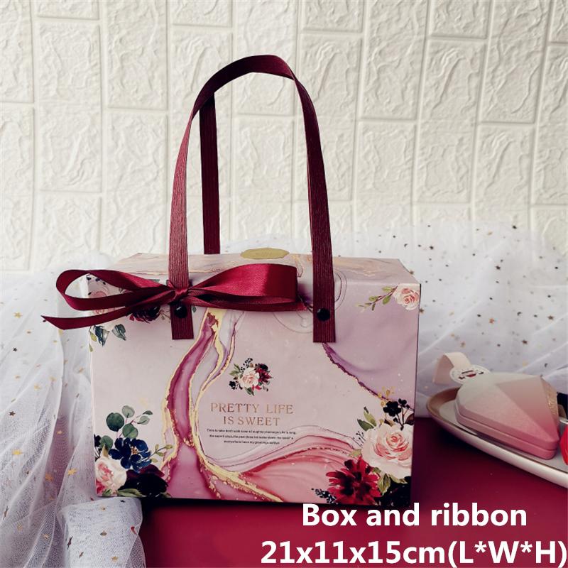 

StoBag-Коробки для торта на весілля та день народження, шоколадна подарункова коробка, для випічки, хліба, печива, цукерок, прикраса для дитячого свята, упаковка для десертів 5pcs One Lot