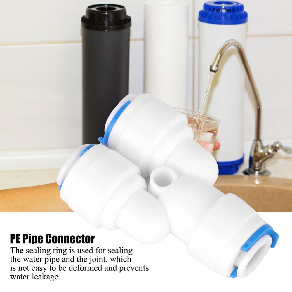 5 Stück G1/4 Gewinde Wasserfilter Anschluss Weiß Rohrverschraubungen Auslaufsicherer PE-Rohrverbinder RO-System