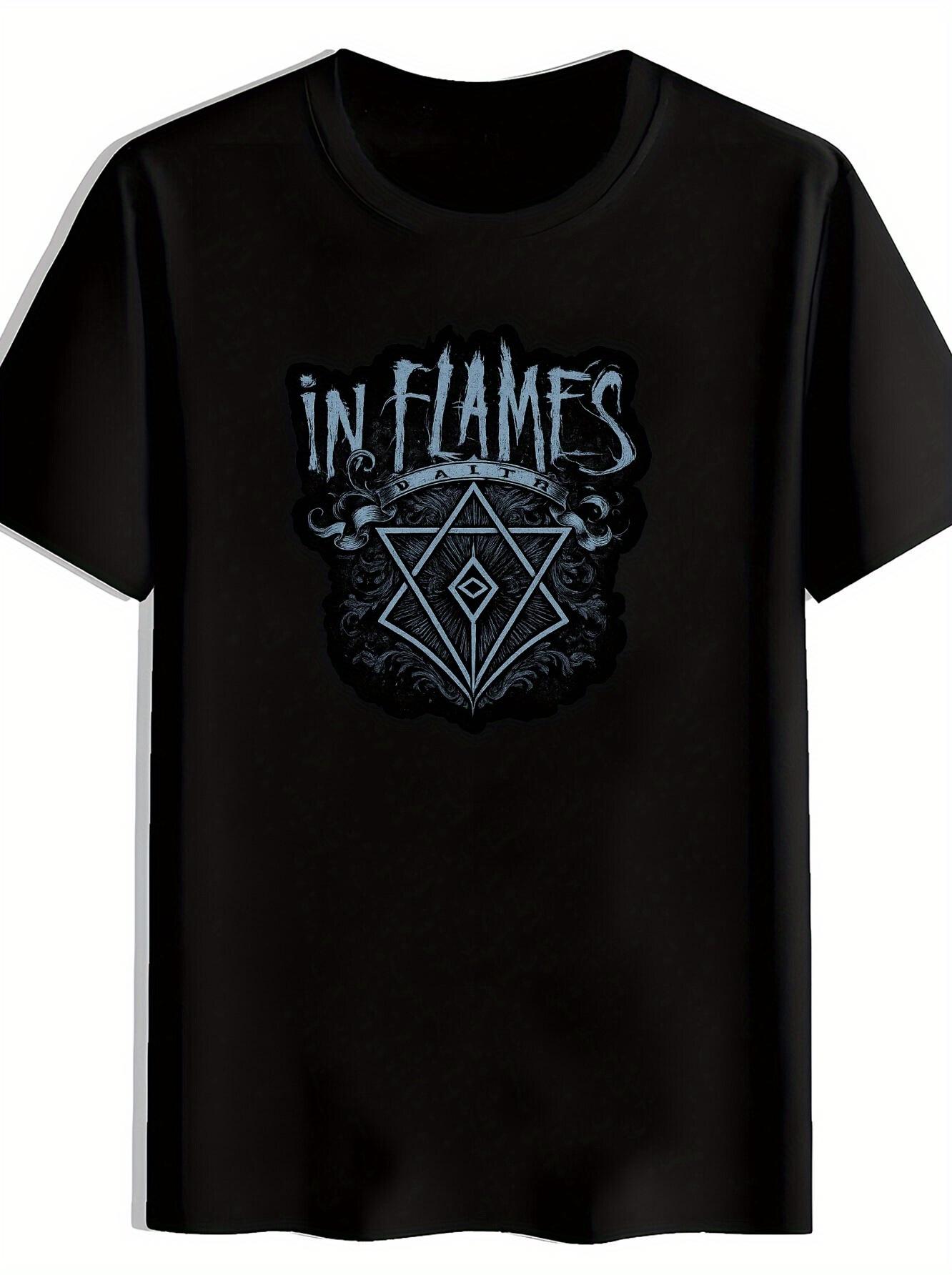 

Vintage Rock Band Graphic T-shirt - Black Short Sleeve Crew Neck L