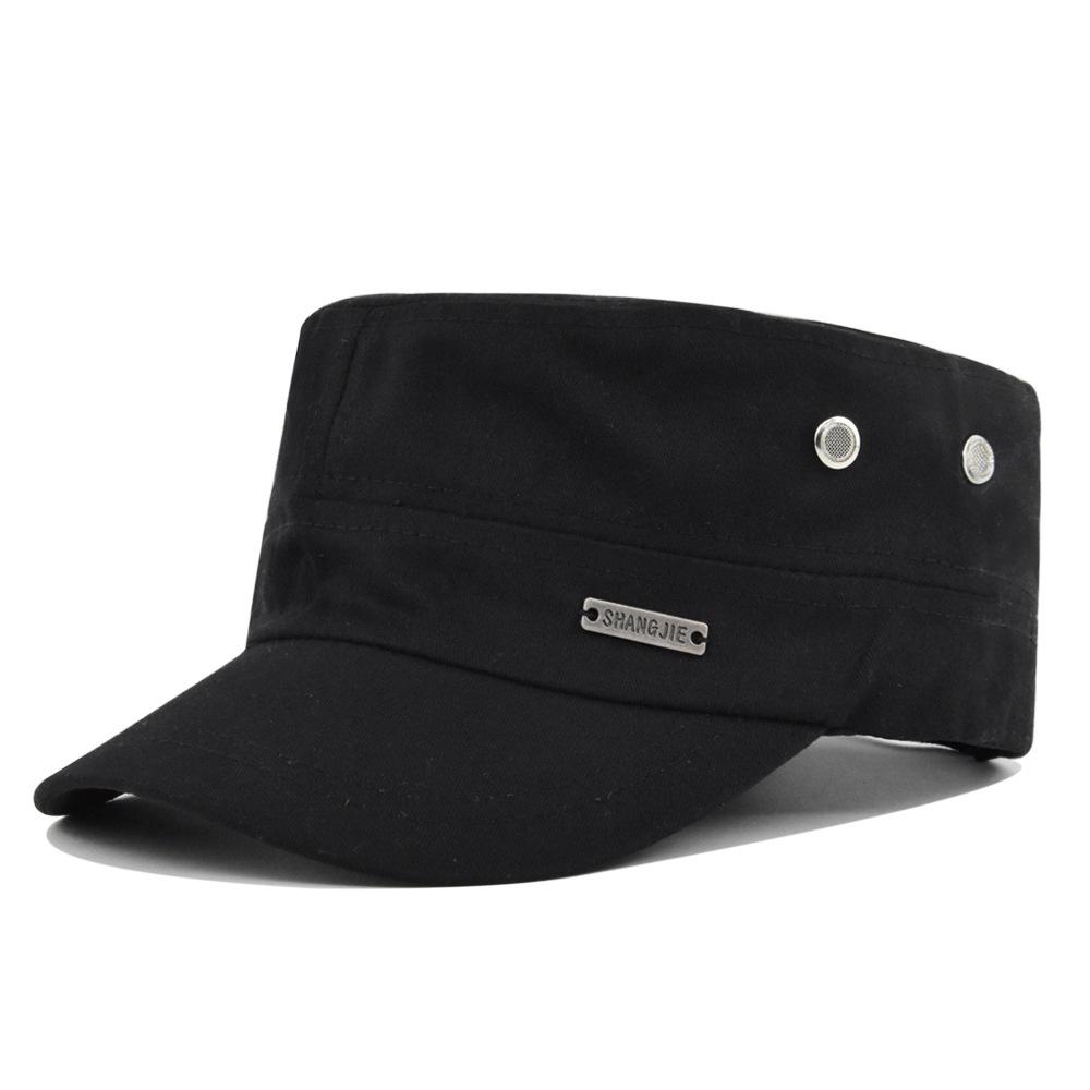 Hat Men's Flat Military Hat Is Simple And Versatile, Middle-Aged Hat Spring And Autumn Duck Tongue Casual Fashion New Style