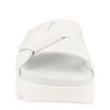 Salvatore Ferragamo Air Lug Leather Slides White