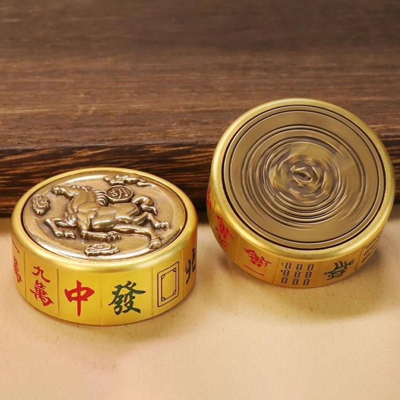 Gossip Fisch Fingerspitzenkreisel Reiner Kupfer Ffingerkreisel Rotierender Mahjong Fingerspitzenkreisel Dekompressions-Fingerspielzeug