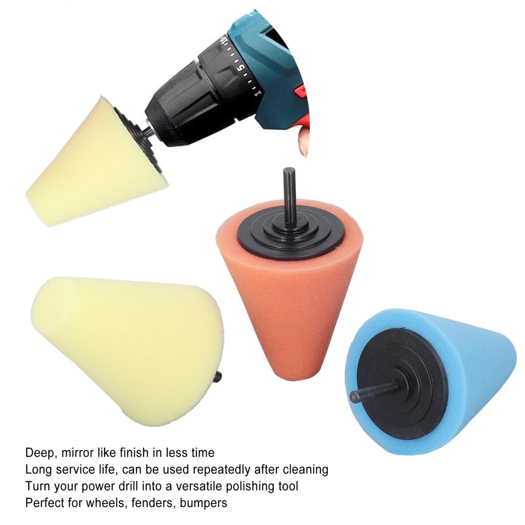 9Pcs Polishing Cone Metal Polish Sponge Buffing Ball for Automotive Car Wheel Hub Care Buffing Polishing Pads Polishing Ball