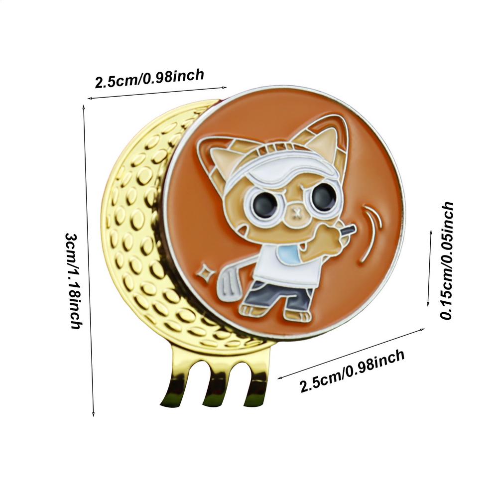 Golf Ball Marker Golf Hat Clip Golf Caps Clips Sports Sign With Clamp Cool Ball Markers For Golf Hats Pants Belts Accessories