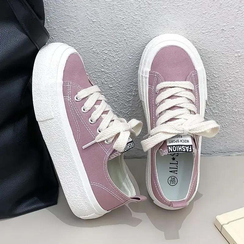 Fashion High on Platform Women's Canvas Shoes Comfortable and Elegant Korean Daily Routine Quality Y2k Fashion Walking Ladies Footwear