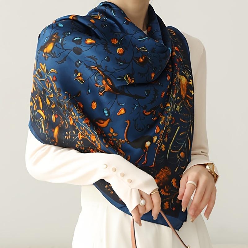 Luxurious fashion design printed silk scarf for women 180x90 cm large size shawl scarf womens headband scarf square scarf