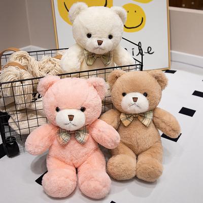 Girl Cute Bow Tie Teddy Bear Doll Plush Toy Hug Bear Doll Child Soothing Rag Doll