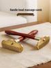 Pure Brass Meridian Massage Comb with Long Handle for Scalp Therapy