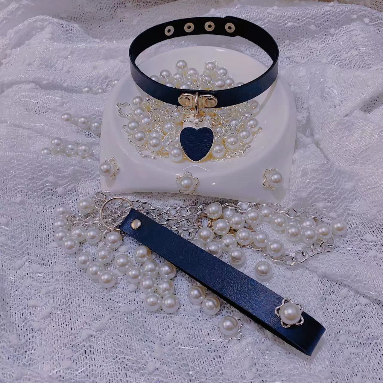 

Забавный SM Dog Chain Love подвеска ожерелье кожаный ошейник кожаное ожерелье ожерелье One size