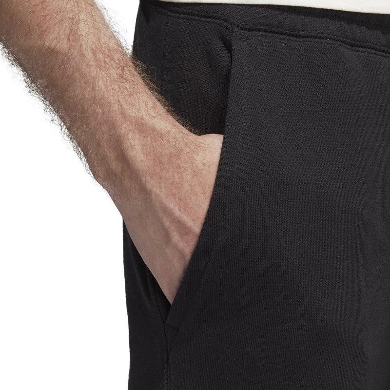 Adidas Originals Solid Color Drawstring Cuffed Fleece Sports Pants Men Pants Black DH4936