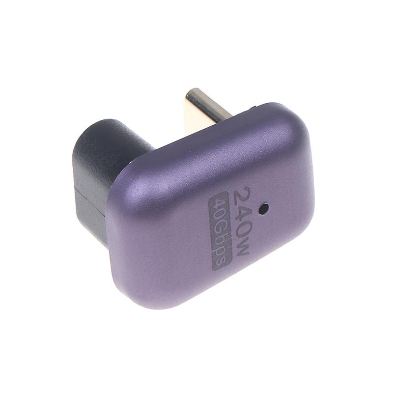 

1/3Pcs 240W U Shape USB C Adapter 40G 180 Degree Angled Type-C Extender Connector Support 8k Video Audio Display Accessories