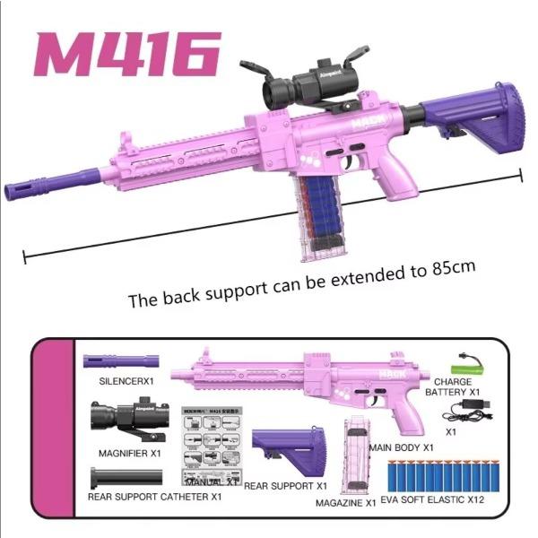 Children's Soft Bullet Toy Gun Submachine Gun With 20 Soft Bullets and 1 Farget Boy's Birthday Gift