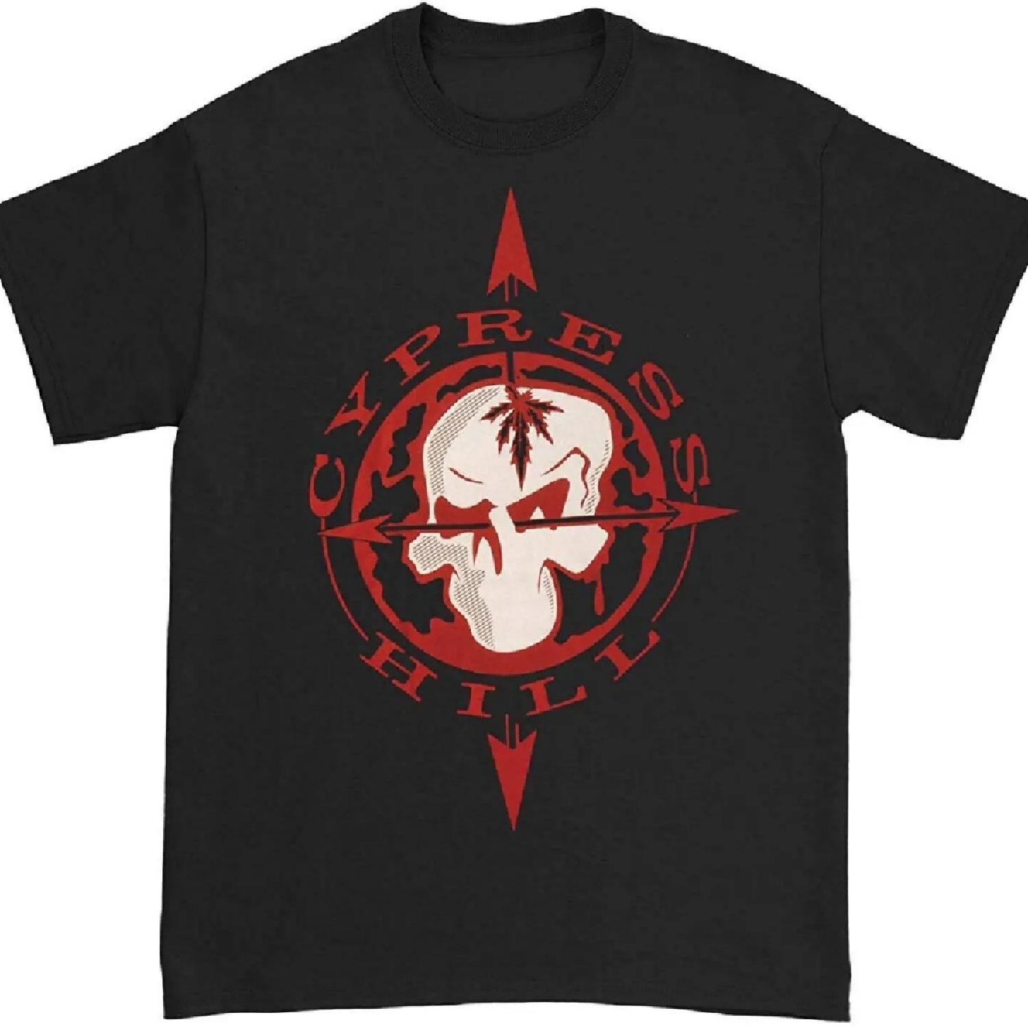 

Authentic CYPRESS HILL Skull & Compass Slim-Fit T-Shirt Black S-2XL NEW XXXXXL чёрный