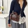 Spring Trend New Fashion Retro Solid Color Portable Small Square Bag Niche Design Shoulder Crossbody Women's Bag