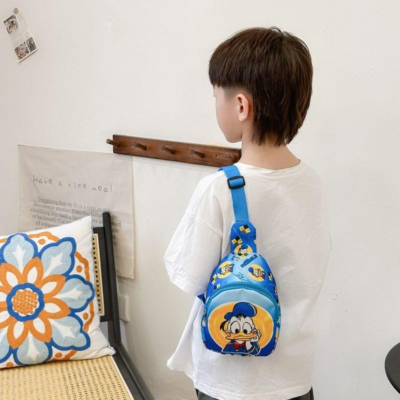 Cartoon Donald Duck Pattern Kids Single Shoulder Crossbody Chest Bag