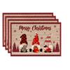 Linen Christmas Placemats Santa Claus/Reindeer/Gingerbread Man Printed Christmas Decorations Home Desktops Protection Mat
