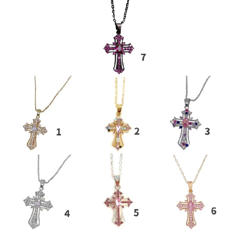 Faith Inspired Crosses Necklace Charm Pendant Made with Sturdy Alloy Adjustable Chain for Men and Women Daily Use