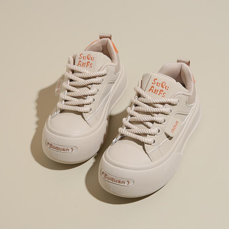 Мода 2024 года Новые повседневные парусиновые женские кроссовки на платформе Спортивная — фото 6