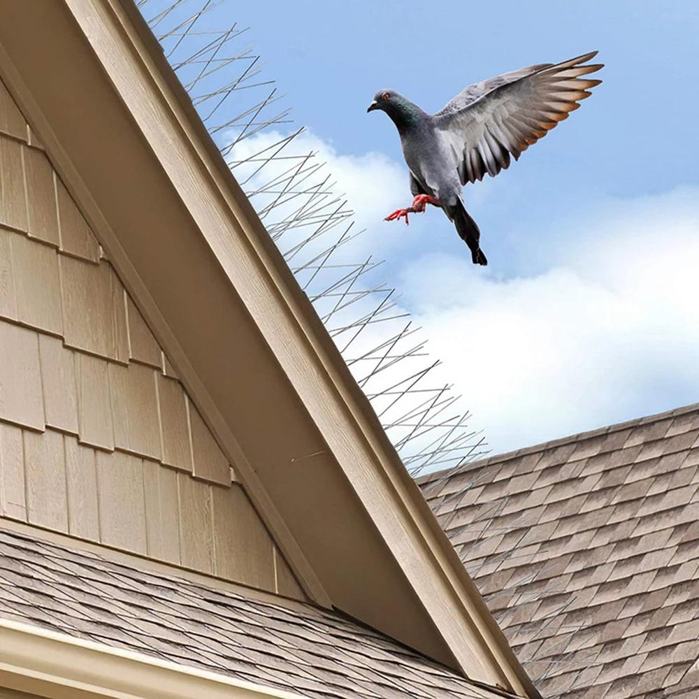 Stainless Steel 10ps Balcony and Orchard General Bird Proof Needle Preventing Animals To Climb Fence Roof Deterrent Trap