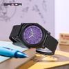 Ceas SANDA Unisex cu Curea de Silicon, Mecanism Quartz, Cadran Mare Luminos și Design Impermeabil