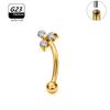 G23 Titanium ASTM-F136 Piercings Eyebrow Internal thread Eyebrow Piercings Body Zircon For Women zircon Earring