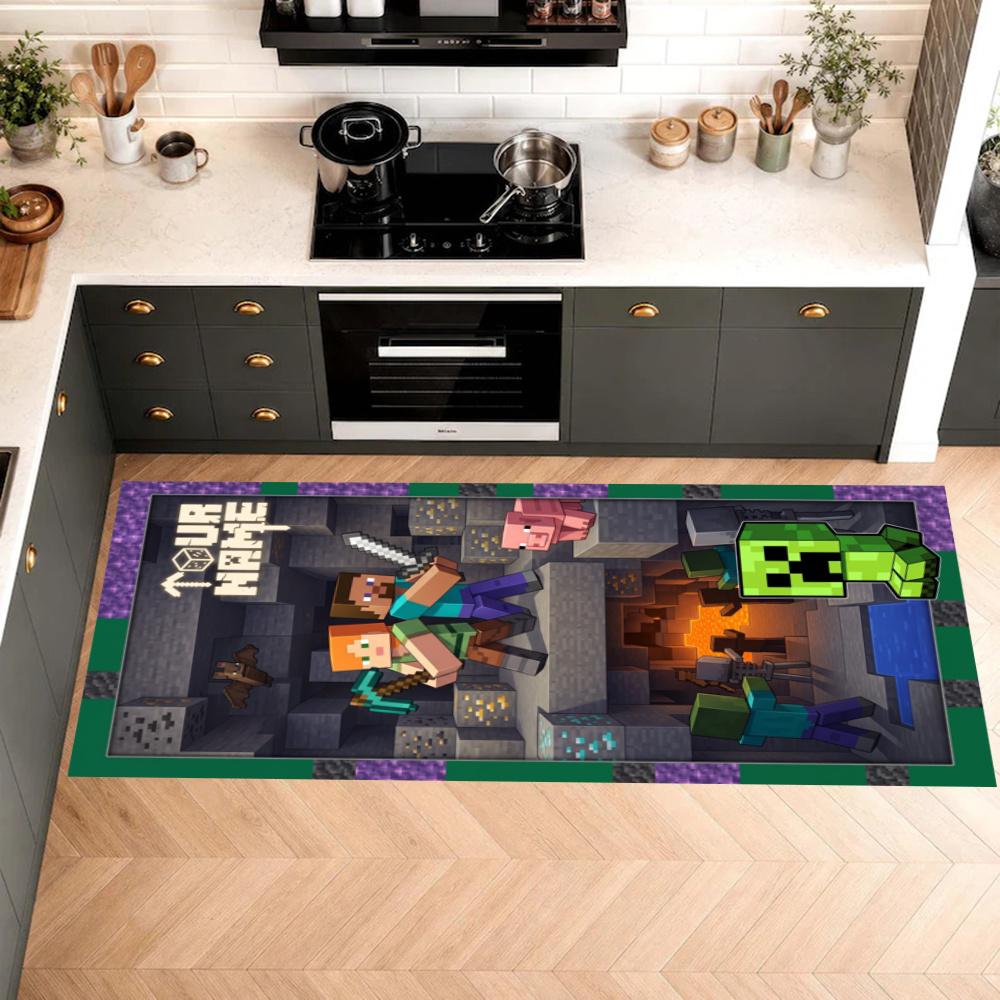 Minecraft Customize Your Name Kitchen Rug Runner Rug Laundry Mat Hallway Entryway The Best Gift Choice
