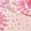 120Pcs 4 Styles Breast Cancer Awareness Ribbon Carved Word Hope Tibetan Style Alloy Message Pendants with Enamel Mixed Color 17~20x8~10x2~3mm