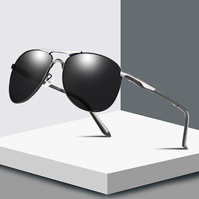 Lussu Oversize Metallo Montatura Grande Occhiali da Sole Pilota Uomo Donna Guida Pesca Occhiali da Sole Maschio Femmina Occhiali da Sole Uomo UV400 Occhiali