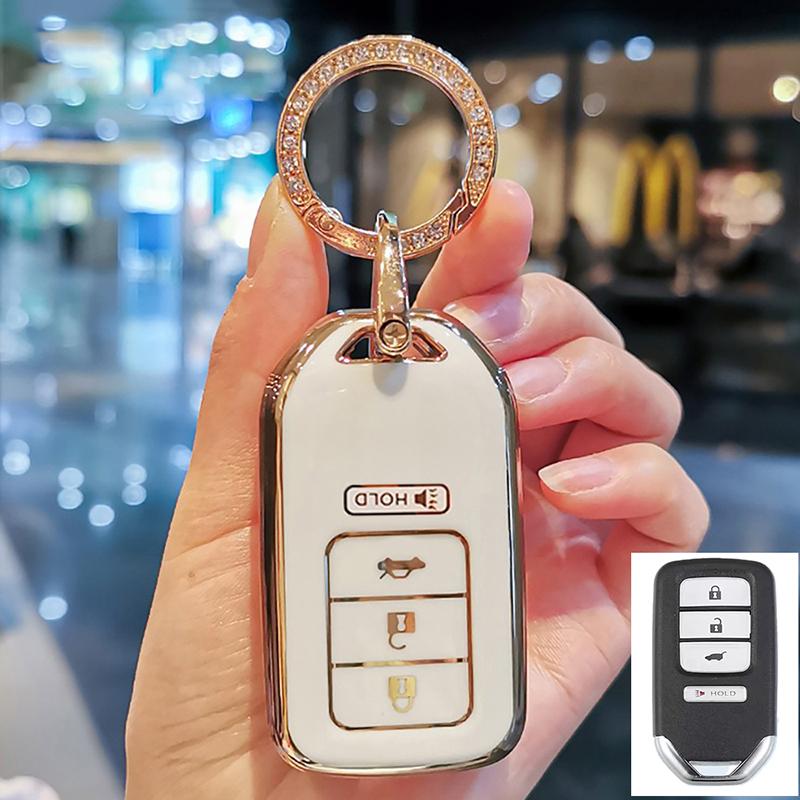 4 Buttons Fasion TPU Car Remote Key Fob Cover Case For Honda Accord EX EXL Civic Crv Hrv Pilot Ridgeline 2016 -2018 Pocketor