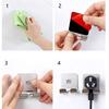 1pc Stainless Steel Power Plug Socket Jack Hook Rack  Holder Hanger  Glue