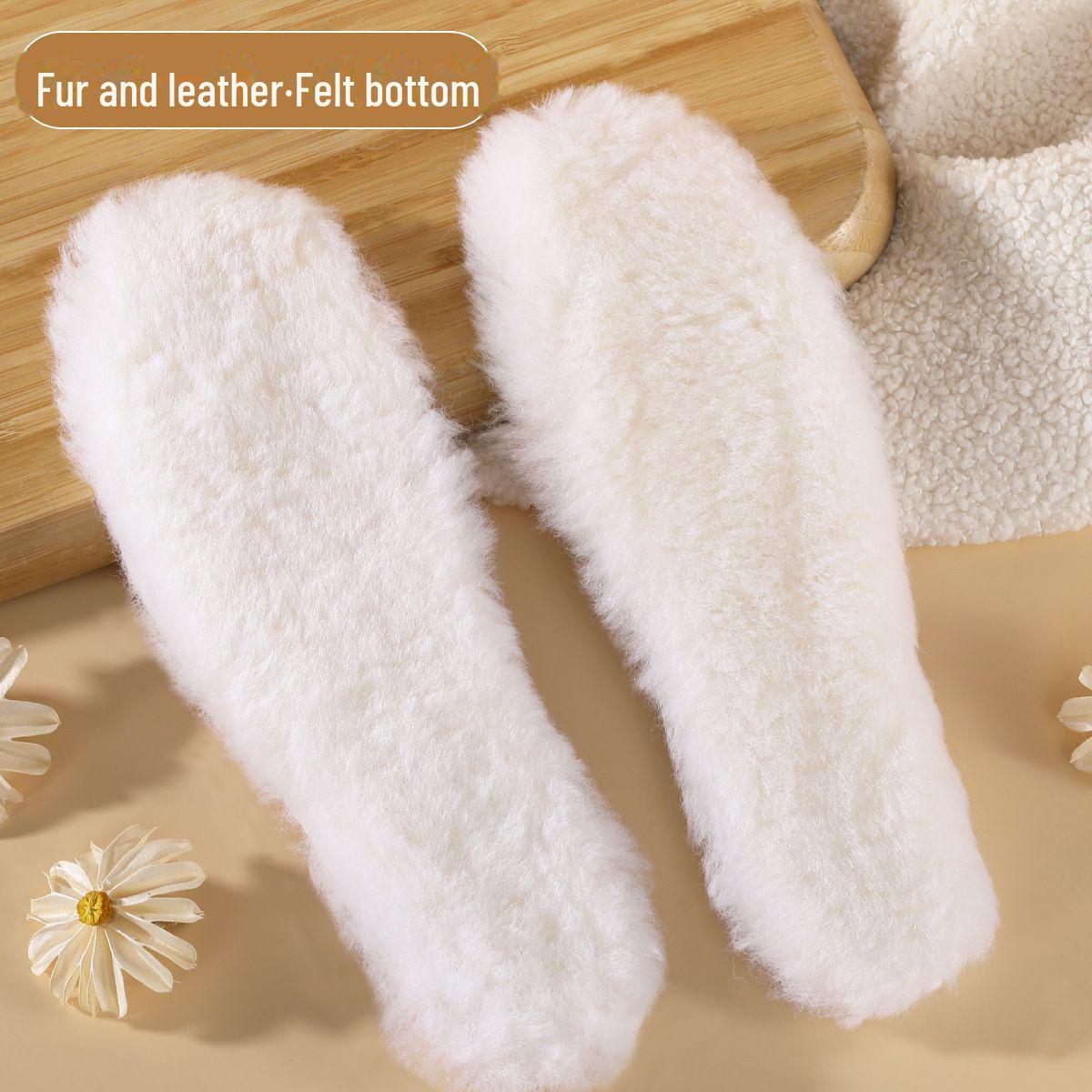 

Уютные зимние плюшевые стельки для мужчин и женщин, теплые и холодостойкие шерстяные вставки. 38 белый