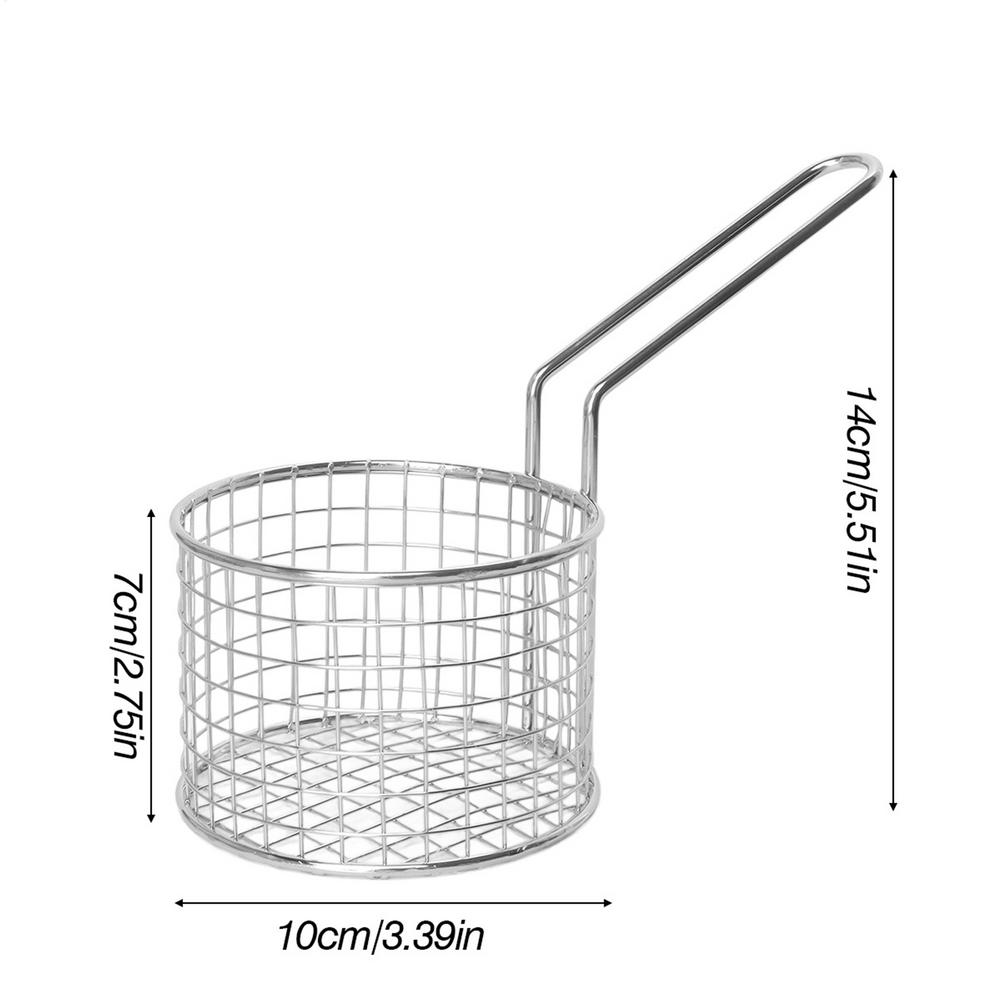 Frying Basket French Fry Serving Baskets Mini Stainless Steel Chips  Fry Baskets Food Presentation Strainer Potato Cooking Tool