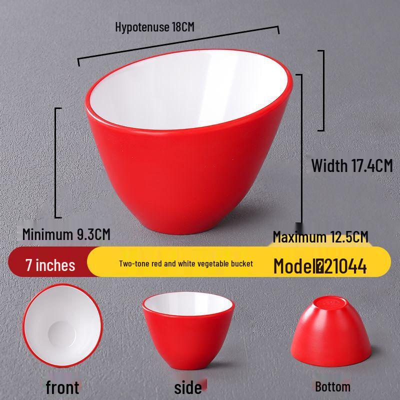 Nordic Two-Tone Melamine Serving Bowls (10-Pack)