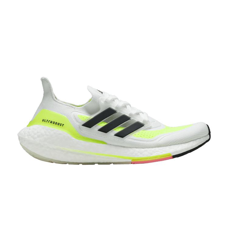 adidas Ultra Boost 21 White Solar Yellow