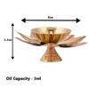 Set of 12 Brass Diya for Puja - Diyas Lamp Lotus Shape - Deepak for Pooja - Gift