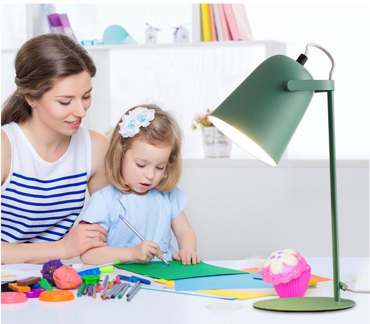 Nordic Macaron-Colored LED Desk Lamp - Eye-Protecting, Dorm-Ready for Students