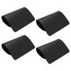 M-Modern-4PCS Heat-Resistant Placemats, Artificial Leather Placemats, Waterproof, Non-Slip, Washable Kitchen Placemats, (Black)