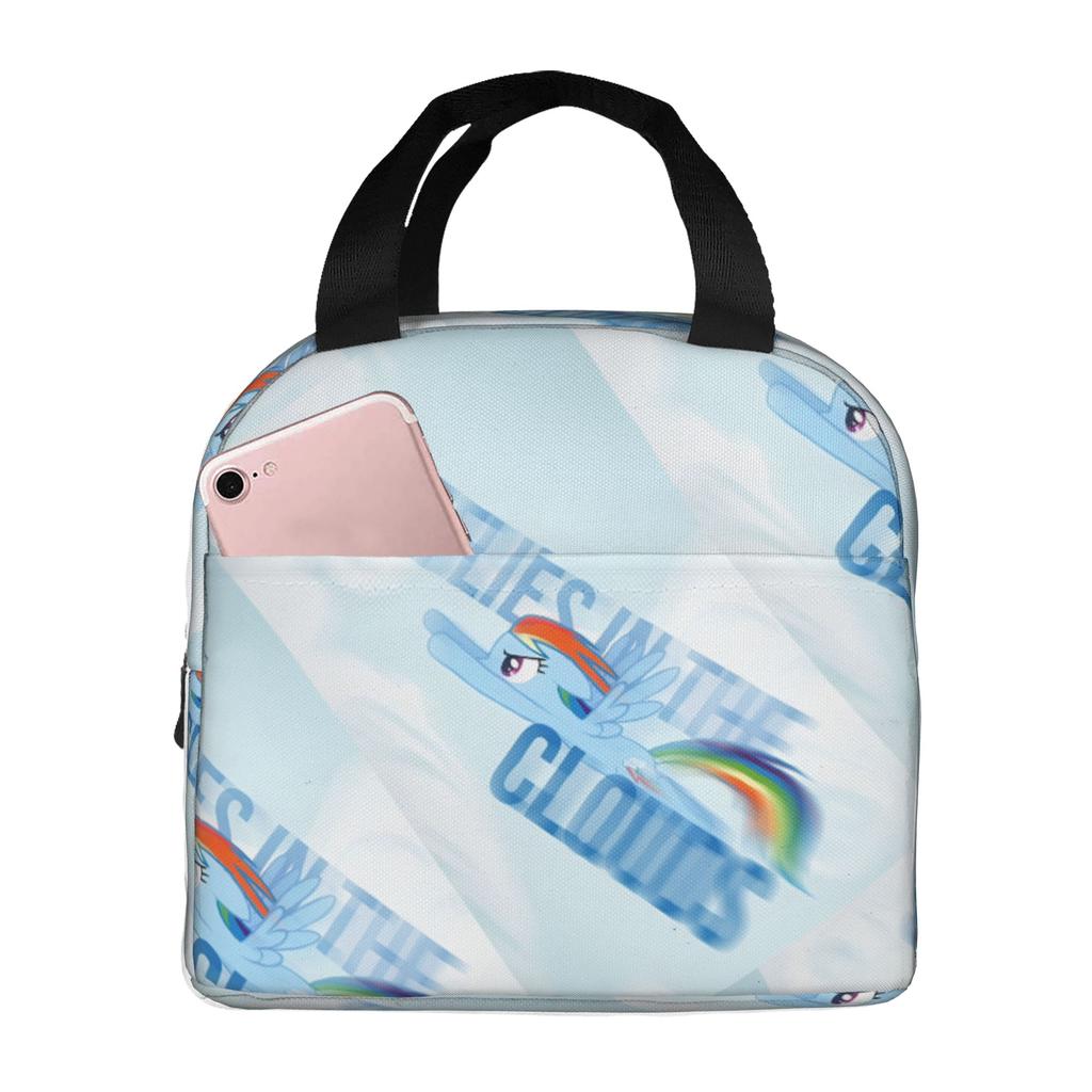 Custom Littles Ponyed Insulated Lunch Bag for Work School Twilight Sparkle Leakproof Thermal Cooler Lunch Box Men Women