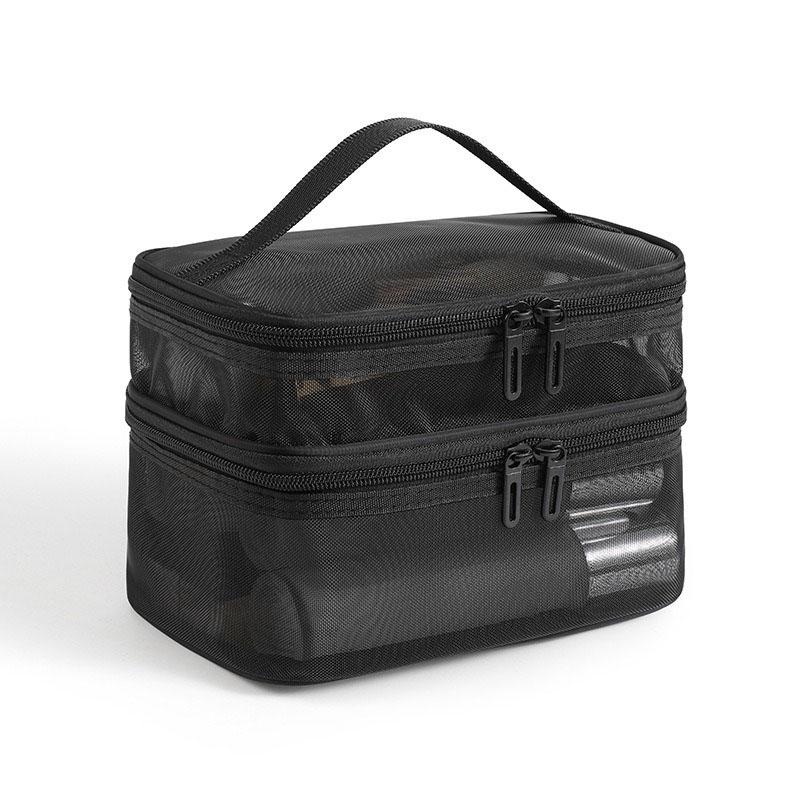 Double Layer Mesh Makeup Bag Container for Makeup Brushes Storage for Makeup Organizer Cosmetics Brush Storage HZSSN08