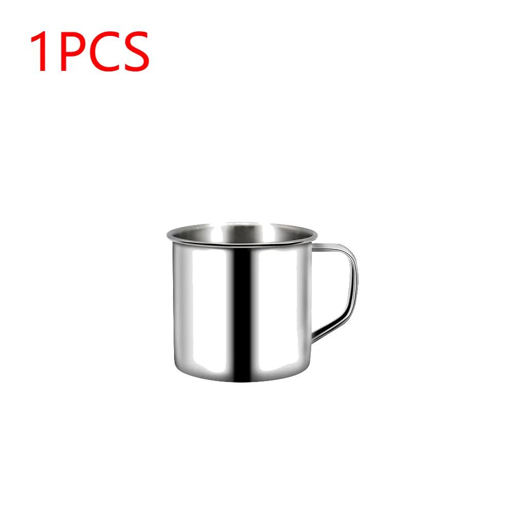 1-5pcs 200ML Childrens Water Cup Stainless Steel Portable Mug Camping Travel Mug Metal Coffee Tea Cup Mug Milk Tumbler Water Mug
