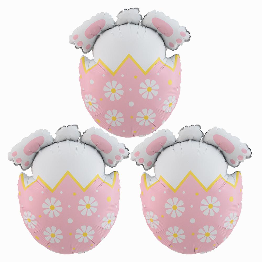 6 Easter Eggs (Double-Sided), 6 Easter Chicks, 3 Matte Eggshell Bunnies - Pink, 3 Matte Eggshell Bunnies - Blue, 3 Easter Wreaths, 2 Eas Other