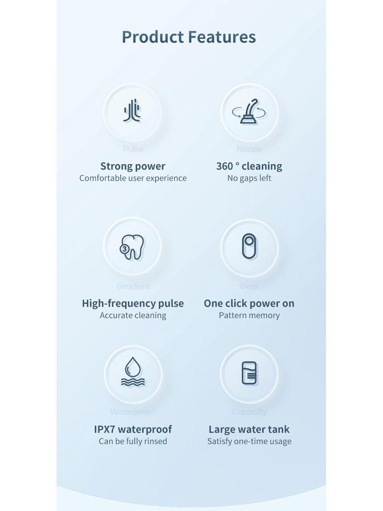 Internationale elektrische Munddusche mit großem Wassertank - Zahnreiniger, Zahnseide und Mundspülung für verbesserte Mundpflege