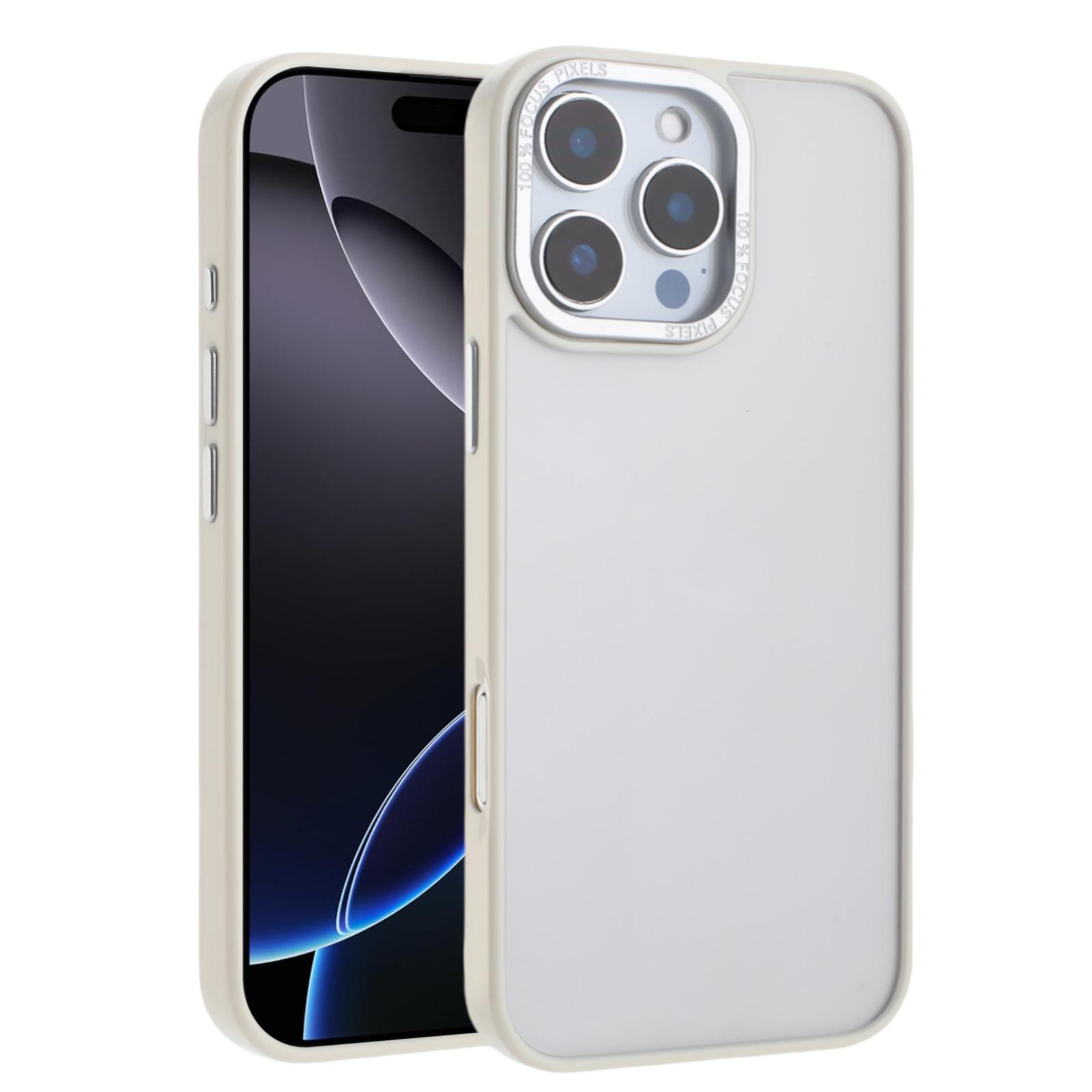 For iPhone 16 Pro Max Case TPU + Acrylic Clear Anti-Yellowing Phone Back Cover D