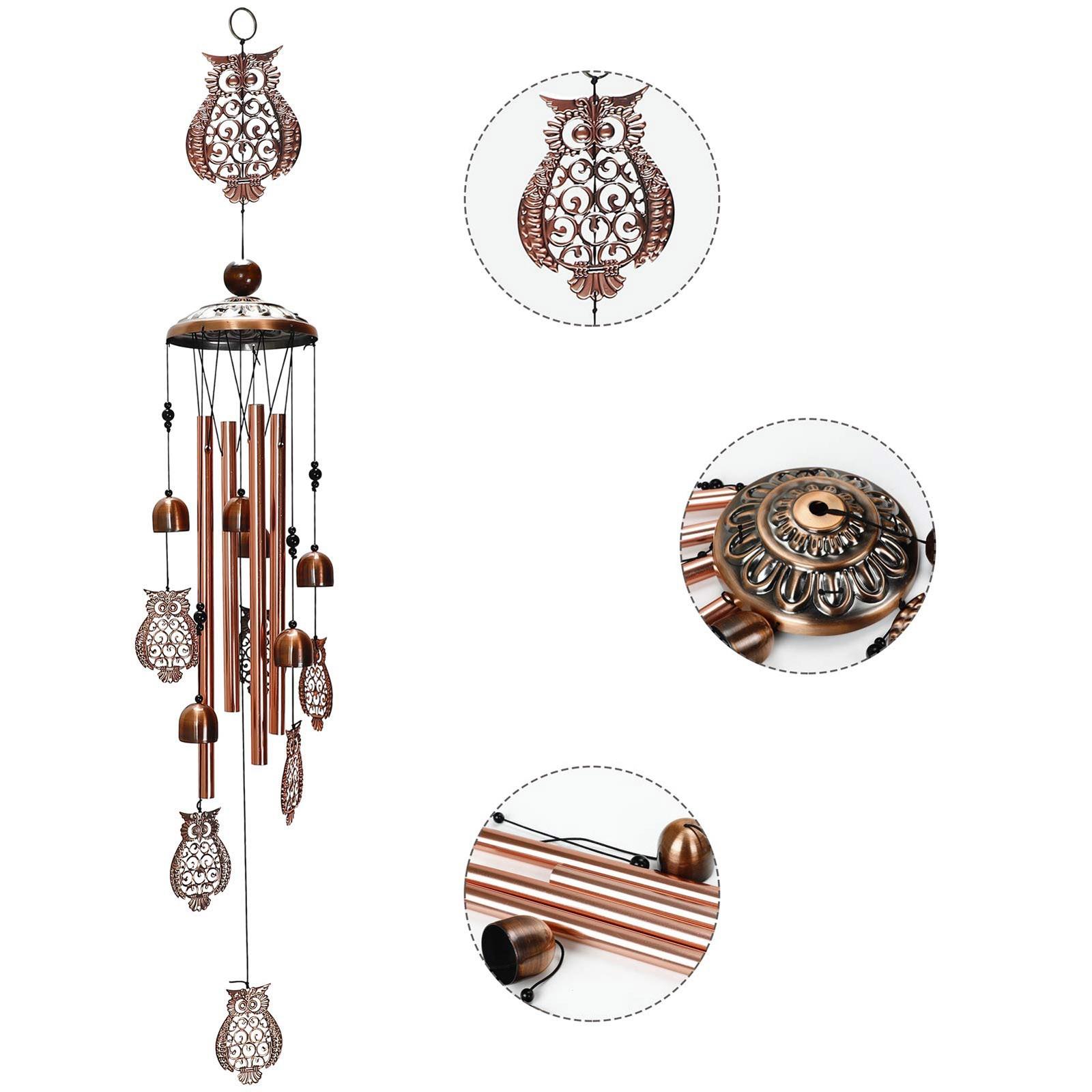 

Персонализированные наружные большие медные подвесные колокольчики совы из алюминиевой трубки белый