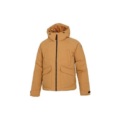 Big Baffle Zip-Up Hooded Down Jacket Men Outerwear Ginger GQ2506