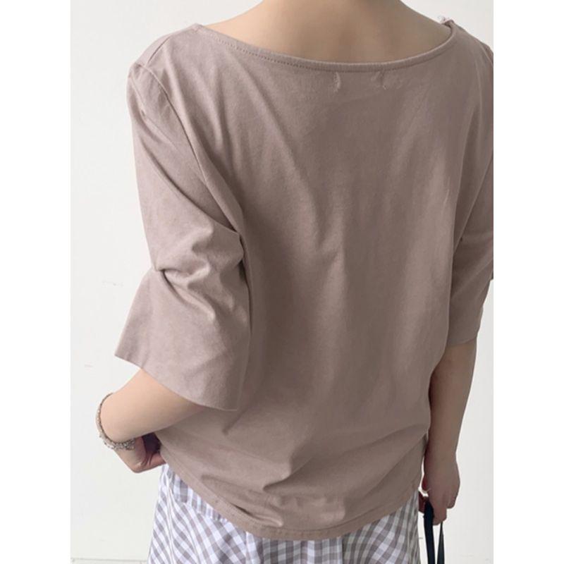 K-style Summer New Youth round Neck White Stripes Print Gas Casual Fashion Loose Half Sleeve T-shirt Tops