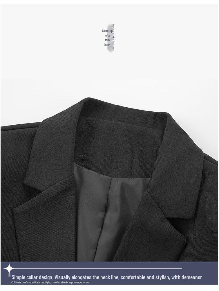 Dámské volné sako plus size - Korejský styl, Módní pro jaro/podzim 2025, Vhodné až do 105 kg